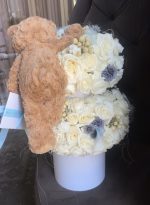 NO.21 Ivory Rose Tower With Teddy - Image 3