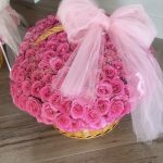 Pink Rose Luxury Basket